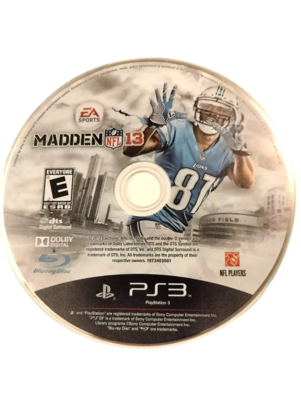 Madden NFL 13 PS3 Game Disc EA Sports Play Station